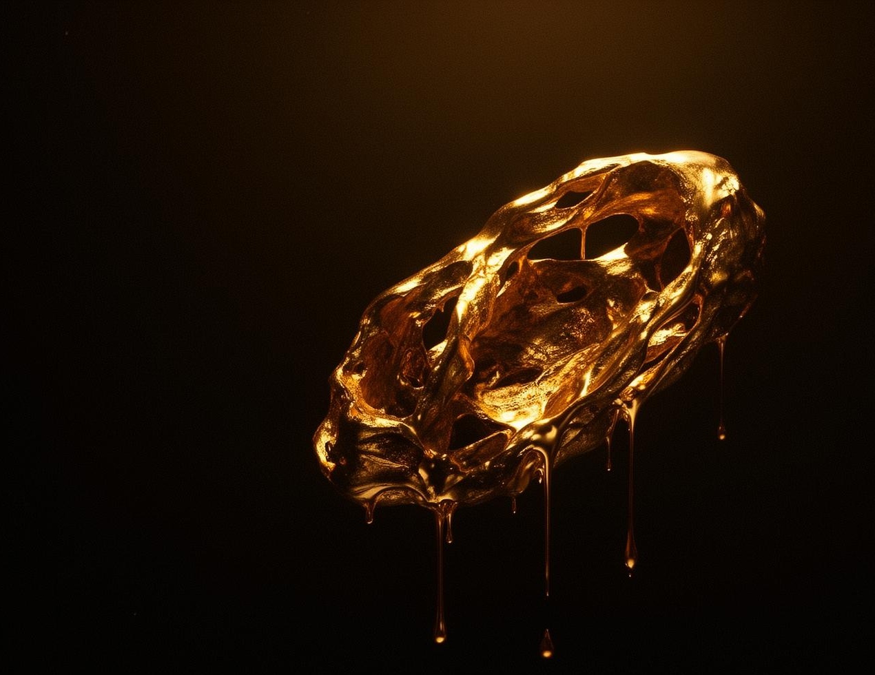 Molten gold sculpture