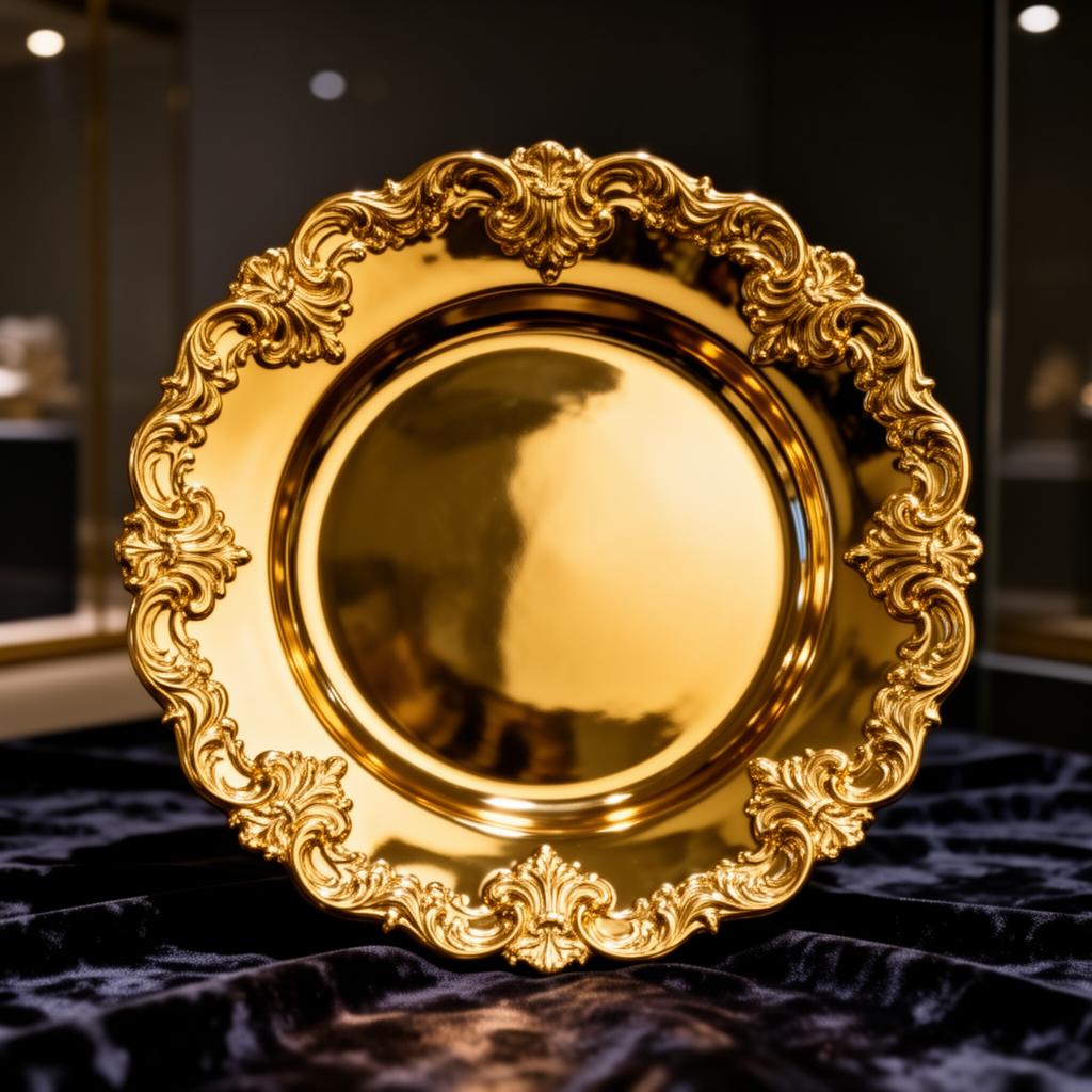 Gold-Coated Ceramic Plate